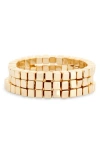Leith 3-pack Beaded Stretch Bracelets In Gold