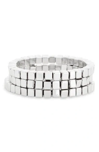 Leith 3-pack Beaded Stretch Bracelets In White