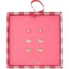 Leith 3-pack Citrus Assorted Stud Earrings Set In Gold