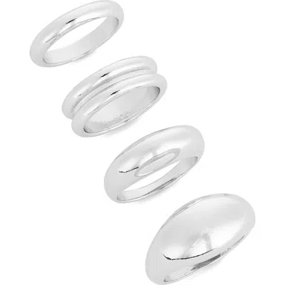 Leith 4-pack Signet Rings In Metallic