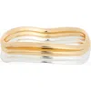 Leith 4-pack Two-tone Bangle Set In Multi