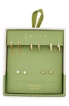 Leith 5-pack Chain Hugs & Studs Earrings Set In Gold