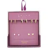 Leith 5-pack Hearts Hugs & Studs Earrings Set In Gold