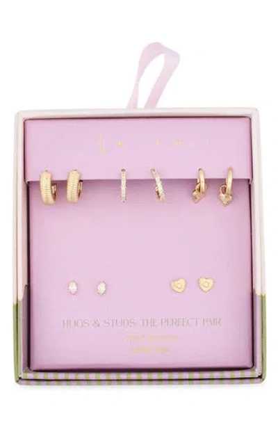 Leith 5-pack Hugs & Studs Earrings Set In Gold