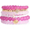 Leith 6-pack Assorted Bead Bracelet In Pink