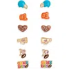 Leith 6-pack Assorted Game Day Stud Earrings In Multi