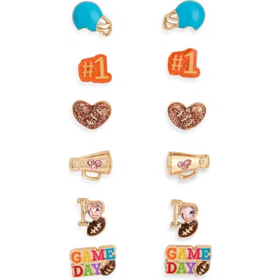 Leith 6-pack Assorted Game Day Stud Earrings In Multi
