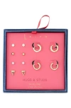 Leith 6-pack Pizza Assorted Earrings Set In Gold