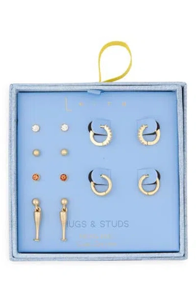 Leith 6-pack Sparkling Wine Assorted Earrings Set In Gold