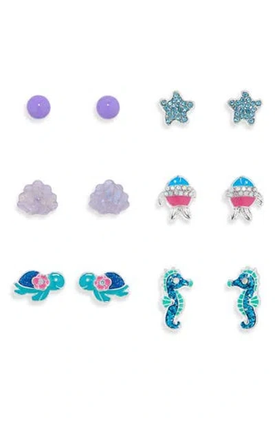 Leith 6-pack Under The Sea Assorted Stud Earrings In Multi