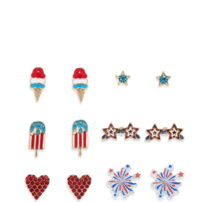 Leith Americana 6-pack Stud Earrings In Multi