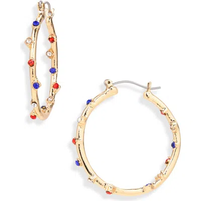Leith Americana Hoop Earrings In Gold