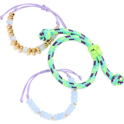 Leith Assorted 3-pack Paracord Beaded Bracelet In Multi