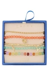 Leith Assorted 5-pack Beaded Stretch Bracelets In Multi