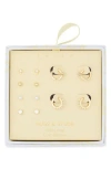 Leith Assorted 6-pack Cubic Zirconia Earrings In Multi