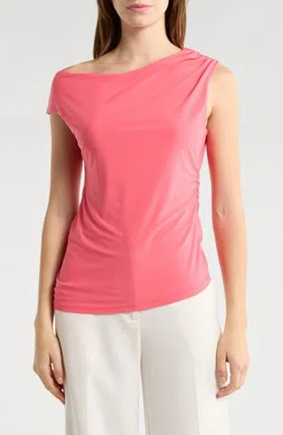 Leith Asymmetric One-shoulder Top In Pink