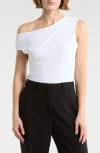 Leith Asymmetric One-shoulder Top In White