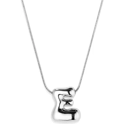 Leith Balloon Initial Pendant Necklace In E- Silver