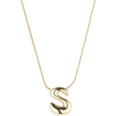 Leith Balloon Initial Pendant Necklace In S- Gold