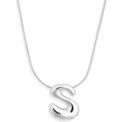 Leith Balloon Initial Pendant Necklace In S- Silver
