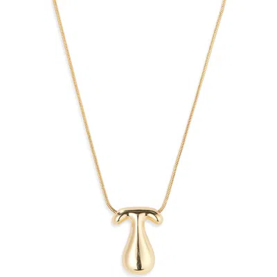Leith Balloon Initial Pendant Necklace In T- Gold