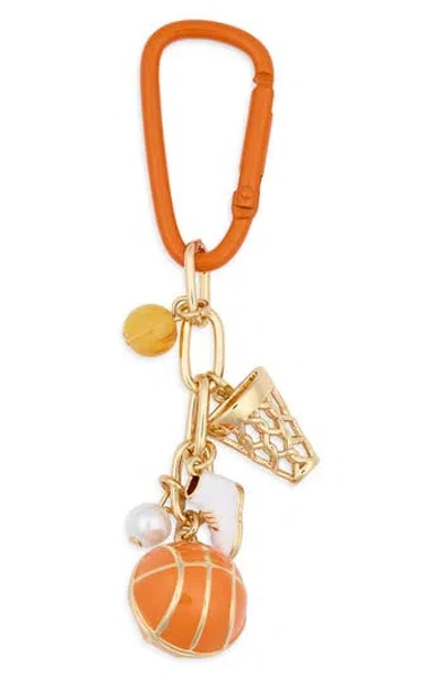 Leith Basketball Bag Charm In Orange