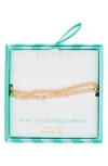 Leith Beaded 2-row Slider Bracelet In Neutral