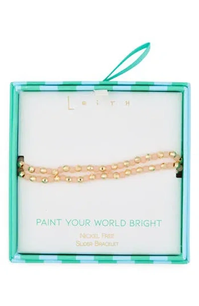 Leith Beaded 2-row Slider Bracelet In Neutral