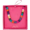 Leith Beaded Collar Necklace In Rainbow Multi- Gold