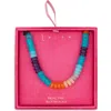 Leith Beaded Collar Necklace In Turquoise Multi- Gold