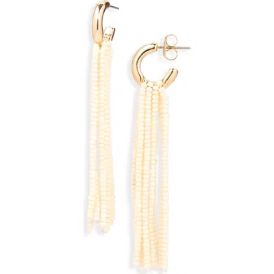 Leith Beaded Fringe Drop Earrings In Gold