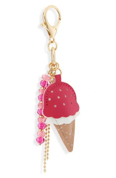 Leith Beaded Ice Cream Bag Charm In Pink