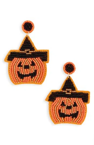 Leith Beaded Jack-o'-lantern Drop Earrings In Multi