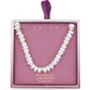 Leith Beaded Necklace In White