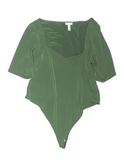 Pre-owned Leith Bodysuit In Green
