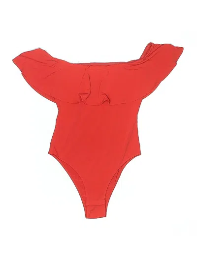 Pre-owned Leith Bodysuit In Red
