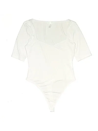 Pre-owned Leith Bodysuit In White