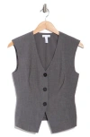 Leith Brooklyn Darted Vest In Gray