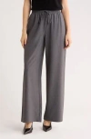Leith Brooklyn Pull-on Straight Leg Pants In Gray