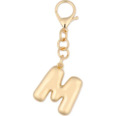 Leith Bubble Initial Bag Charm In Gold
