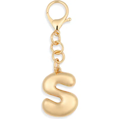 Leith Bubble Initial Bag Charm In Gold