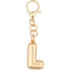 Leith Bubble Initial Bag Charm In Gold