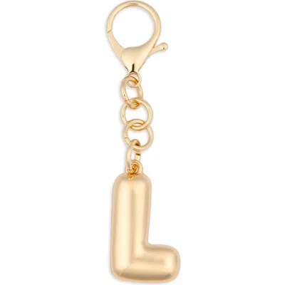 Leith Bubble Initial Bag Charm In Gold
