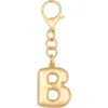 Leith Bubble Initial Bag Charm In Gold