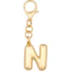Leith Bubble Initial Bag Charm In Gold