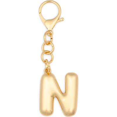 Leith Bubble Initial Bag Charm In Gold