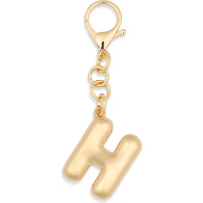 Leith Bubble Initial Bag Charm In Gold