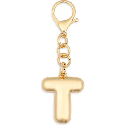 Leith Bubble Initial Bag Charm In Gold