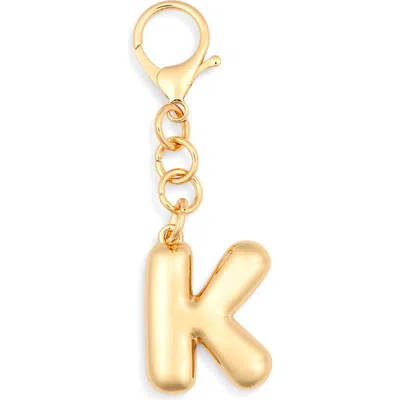 Leith Bubble Initial Bag Charm In Gold