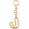 Leith Bubble Initial Bag Charm In Gold